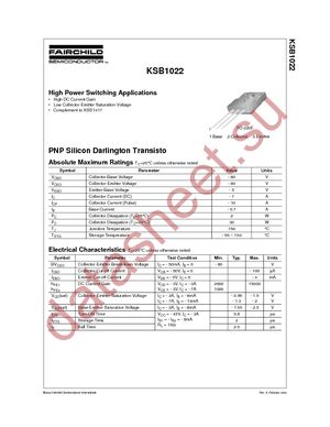 KSB1022TU datasheet  